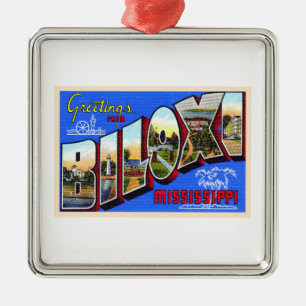 Biloxi Mississippi  groot Briefkaart Metalen Ornament