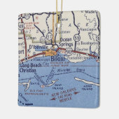 Biloxi MS  Map Keramisch Ornament (Links)