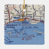 Biloxi MS  Map Keramisch Ornament (Achterkant)