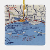 Biloxi MS  Map Keramisch Ornament (Voorkant)