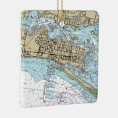 Biloxi MS Nautical Chart Keramisch Ornament (Rechts)