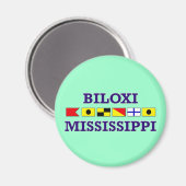 Biloxi Nautical Flags Magnet Magneet (Voorkant / Achterkant)