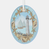 Biloxi vuurtoren glas ornament (Voorkant links)