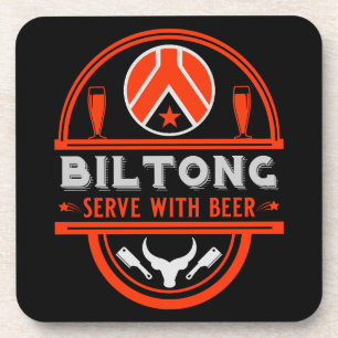 Biltong en bier bier onderzetter