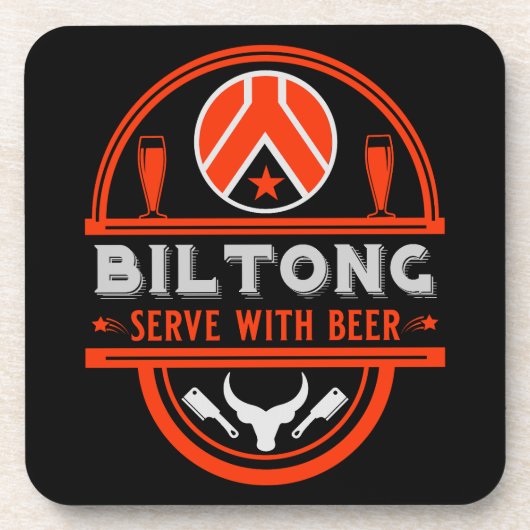 Biltong en bier onderzetter (Voorkant)