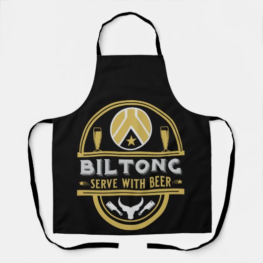 Biltong en bier schort (Voorkant)