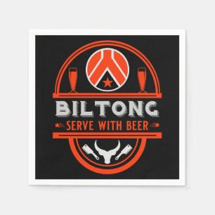 Biltong en bier servet