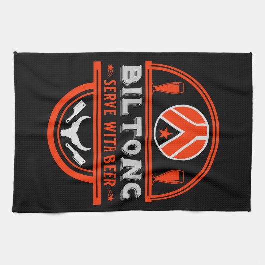 Biltong en bier theedoek (Horizontaal)