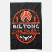 Biltong en bier theedoek (Verticaal)