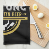 Biltong en bier theedoek (Quarter Fold)