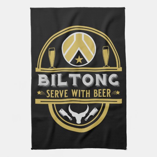Biltong en bier theedoek (Verticaal)