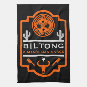 Biltong en bier theedoek