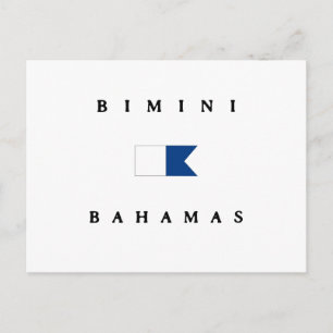 Bimini Bahamas Alpha Dive Flag Briefkaart