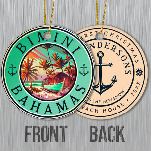 Bimini Bahama's anker Vist Reis  boot Keramisch Ornament