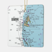 Bimini Bahamas Chart Keramisch Ornament (Links)