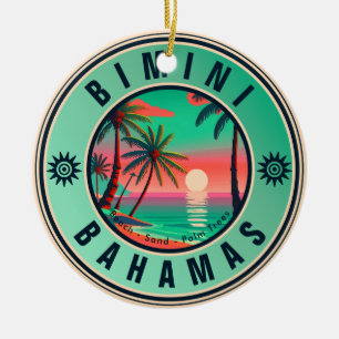 Bimini Bahamas Retro Sunset Travel Souvenir jaren  Keramisch Ornament
