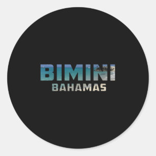 Bimini Bahamas Tropical Island Beach Ronde Sticker