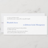 Bimini Blue Shell Wedding Invitation Kaart (Achterkant)
