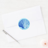 Bimini Blue Zee Shell Ronde Sticker (Envelop)