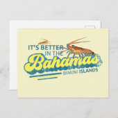 Bimini Island Bahamas Carte postale Vacances Crois (Devant / Derrière)