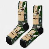 Bin Chicken Photo Collage, Crew-Sokken Sokken (Links)