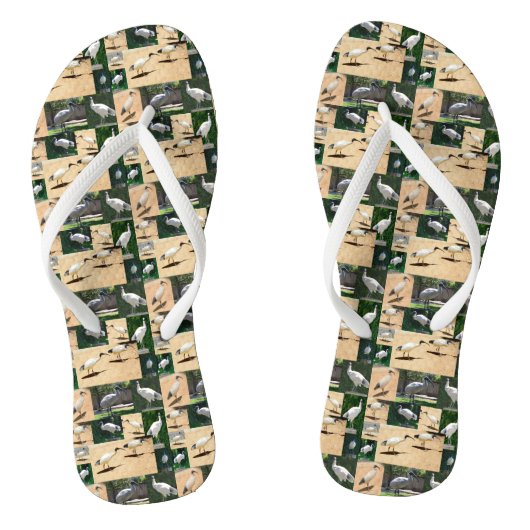 Bin Chicken Photo Collage, Teenslippers (Voetbed)