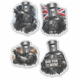 Bin Sentinel: Bin voor de Win Waterdichte Stickers