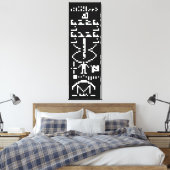 Binair Bericht van 1974 Canvas Afdruk (Insitu (Slaapkamer))