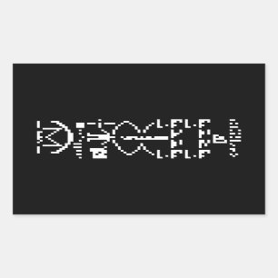 Binair Bericht van 1974 Rechthoekige Sticker