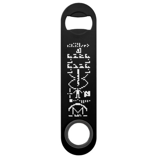 Binair Bericht van 1974 Speed Flessenopener (Achterkant)