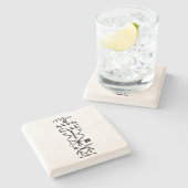 Binair Bericht van 1974 Stenen Onderzetter (Zijkant)