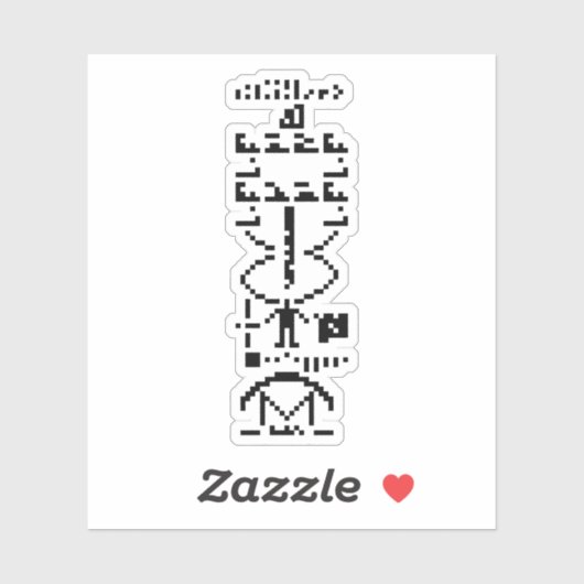 Binair Bericht van 1974 Sticker (Vel)