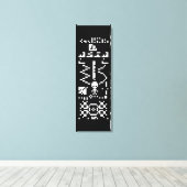 Binair berichtenantwoord van Arecibo Canvas Afdruk (Insitu (Houten vloer))