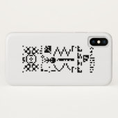 Binair berichtenantwoord van Arecibo Case-Mate iPhone Case (Achterkant (horizontaal))