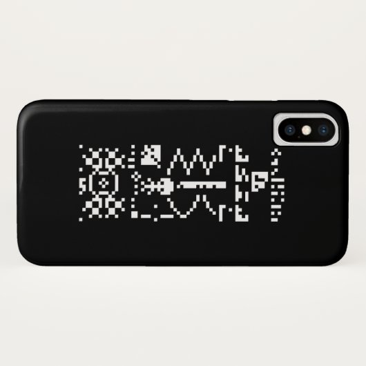 Binair berichtenantwoord van Arecibo Case-Mate iPhone Case (Achterkant (horizontaal))