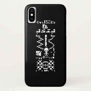 Binair berichtenantwoord van Arecibo iPhone X Hoesje