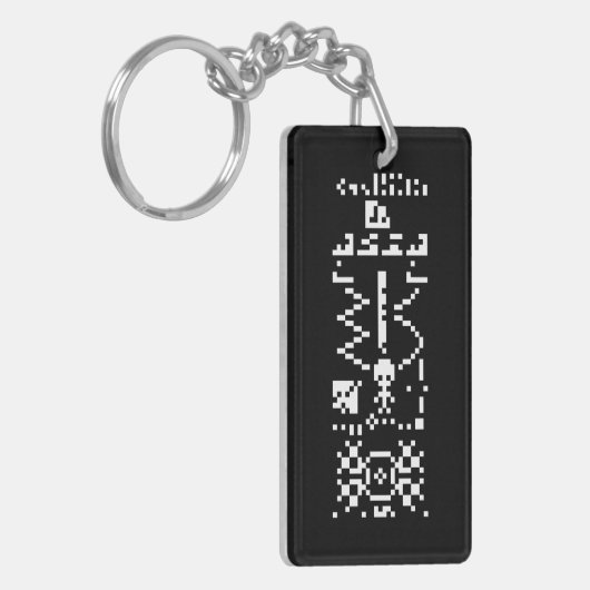 Binair berichtenantwoord van Arecibo Sleutelhanger (Voorkant Links)