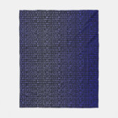 Binair blauw fleece deken (Voorkant)