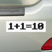 Binair Bumpersticker (Op auto)