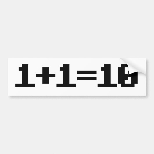 Binair Bumpersticker (Voorkant)