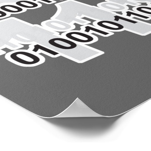 binair codeontwerp poster (Hoek)