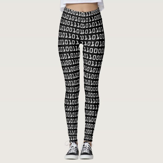 Binair codepatroon voor computer opheffen en koele leggings (Voorkant)