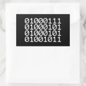 BINAIR GEEK RECTANGULAR STICKER (Tas)