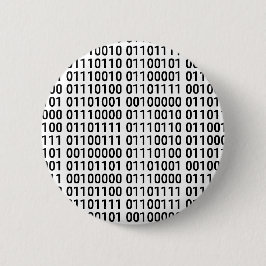 Binair: Ik hou van programma Ronde Button 5,7 Cm