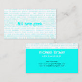 Binair nummer van de Web Artificial Intelligence C Visitekaartje (Voorkant / Achterkant)