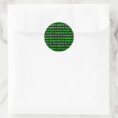 Binair Ronde Sticker (Tas)