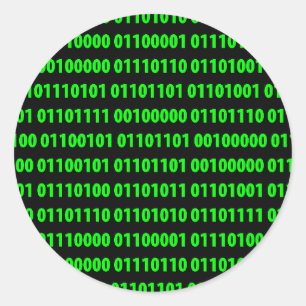 Binair Ronde Sticker