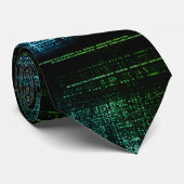 Binair Uitzicht Code Stropdas (Opgerold)