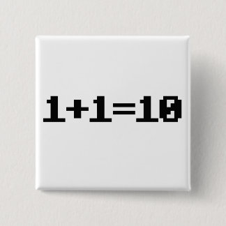 Binair Vierkante Button 5,1 Cm