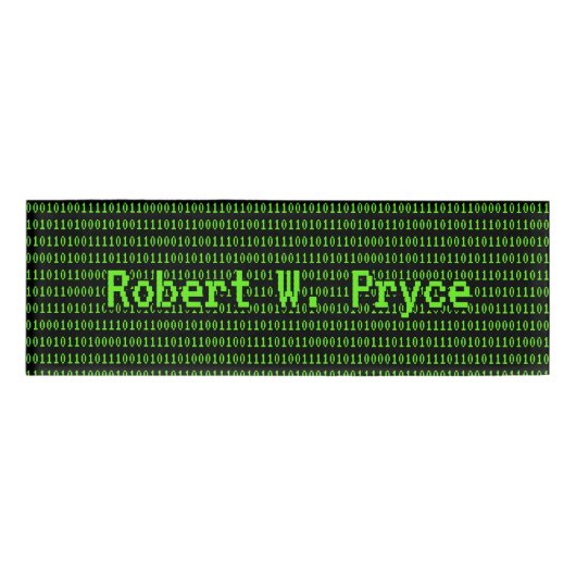 Binaire achtergrond van de Code van de Machine van Naambadge (Voorkant)